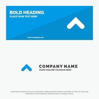 Arrow Arrows Up Sign SOlid Icon Website Banner and Business Logo Template vector