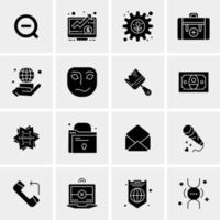 16 iconos de negocios universales vector ilustración de icono creativo para usar en proyectos relacionados con la web y dispositivos móviles