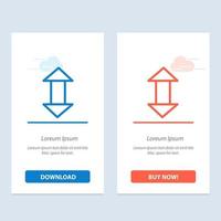 Arrow Arrows Up Down  Blue and Red Download and Buy Now web Widget Card Template vector
