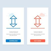 Arrow Arrows Up Down  Blue and Red Download and Buy Now web Widget Card Template vector