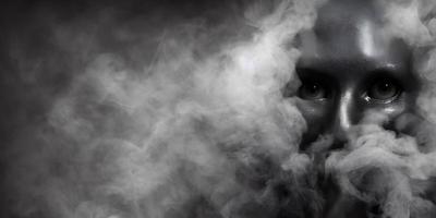 fumar. niebla de humo realista. elemento de diseño foto