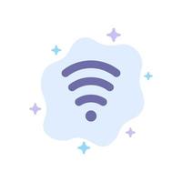 Wifi Services Signal Blue Icon on Abstract Cloud Background vector