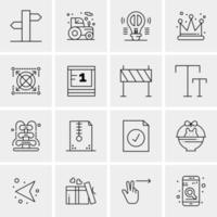 16 Universal Business Icons Vector Creative Icon Illustration to use in web and Mobile Related project