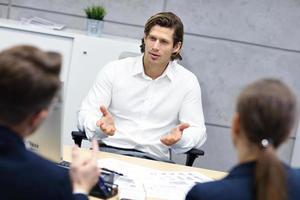 Business interview in modern office photo