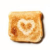 Toast with a heart on it photo