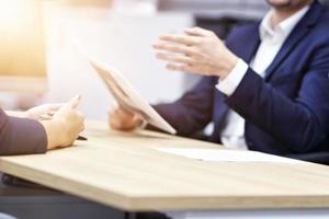 Business interview in modern office photo