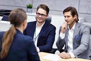 Business interview in modern office photo