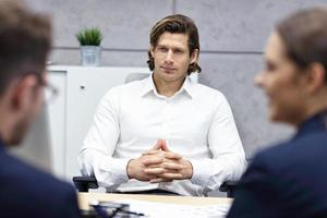 Business interview in modern office photo