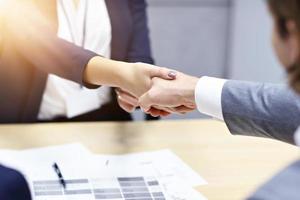 Business interview in modern office photo