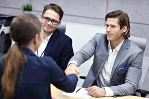 Business interview in modern office photo