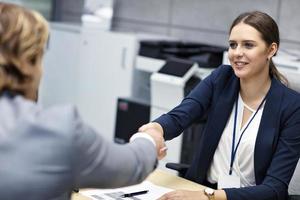 Business interview in modern office photo