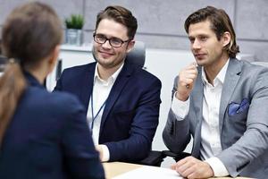 Business interview in modern office photo