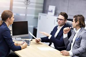 Business interview in modern office photo
