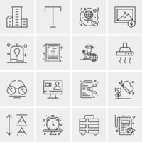 16 Universal Business Icons Vector Creative Icon Illustration to use in web and Mobile Related project