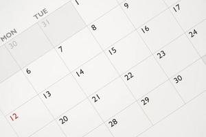 calendar page date background business planning appointment meeting concept photo