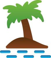 Palm Island Vector Icon Design