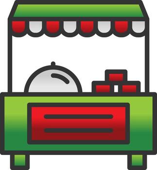 Food Stand Vector Icon Design