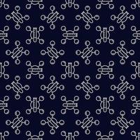 Vector outline Seamless Pattern with Test Tubes and Chemical Formula