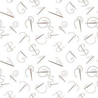 Vector Sewing Needle background - Tailoring and Handicraft seamless pattern