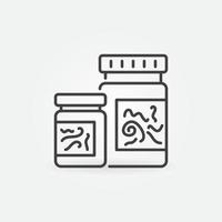 Anti-Helminth Drugs vector concept outline icon or sign