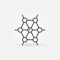 Abstract Chemistry Molecule vector Science concept outline icon