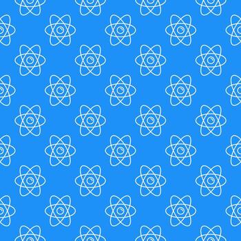 atom vector concepto azul lineal de patrones sin fisuras o de fondo