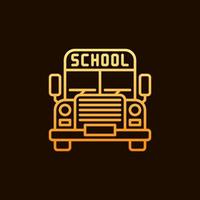 School Bus vector concept yellow icon in line style