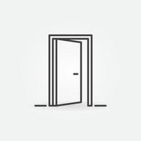 Exit Door vector concept minimal icon in outline style