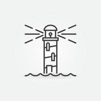 Lighthouse concept minimal vector linear icon or sign