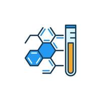 Test Tube and Chemical Compound vector Chemistry colored icon