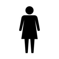 Woman icon isolated. vector