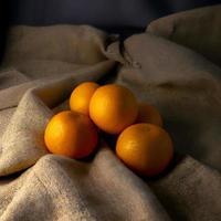 oranges in a bag. Generative AI. photo