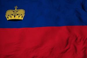 Flag of Liechtenstein in 3D rendering photo