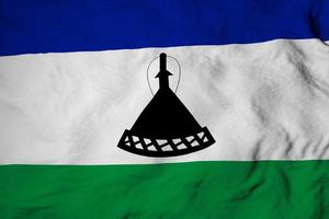 Flag of Lesotho in 3D rendering photo