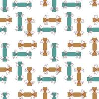 Candy or cracker. Festival seamless pattern. vector