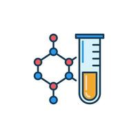 Chemical Compound with Test Tube vector concept colored icon