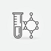 Chemical Compound and Test Tube vector Lab Glassware concept line icon