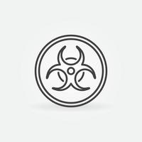 Bio Hazard line round icon. Vector Biohazard concept linear sign