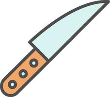 icono de vector de cuchillo de corte