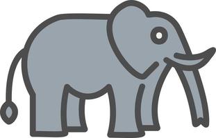 icono de vector de elefante