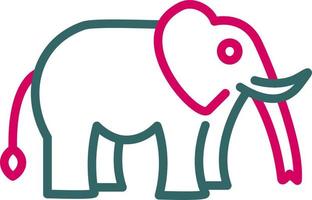 icono de vector de elefante