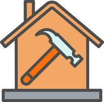 icono de vector de construcción de casa