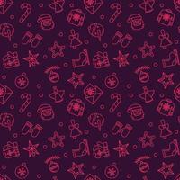 Christmas creative seamless pattern - Happy New Year background vector