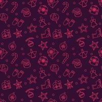 Christmas creative seamless pattern - Happy New Year background vector