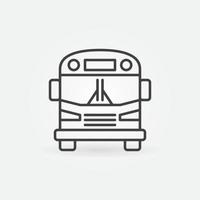 School Bus vector concept minimal line icon or symbol