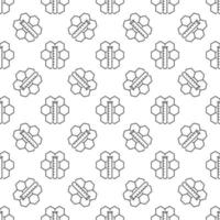 Test Tube with Chemical Formula vector concept linear Seamless Pattern