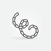 Eucestoda vector Intestinal Parasites concept outline icon