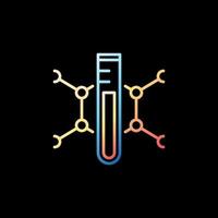 Test-Tube with Chemical Compound vector Chemistry line colorful icon