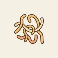 Roundworms Nematodes vector concept colored icon