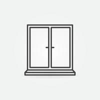 Closed Window vector thin line concept minimal icon